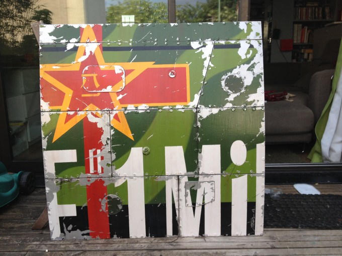 China rises, 100 x 100, casein on wood